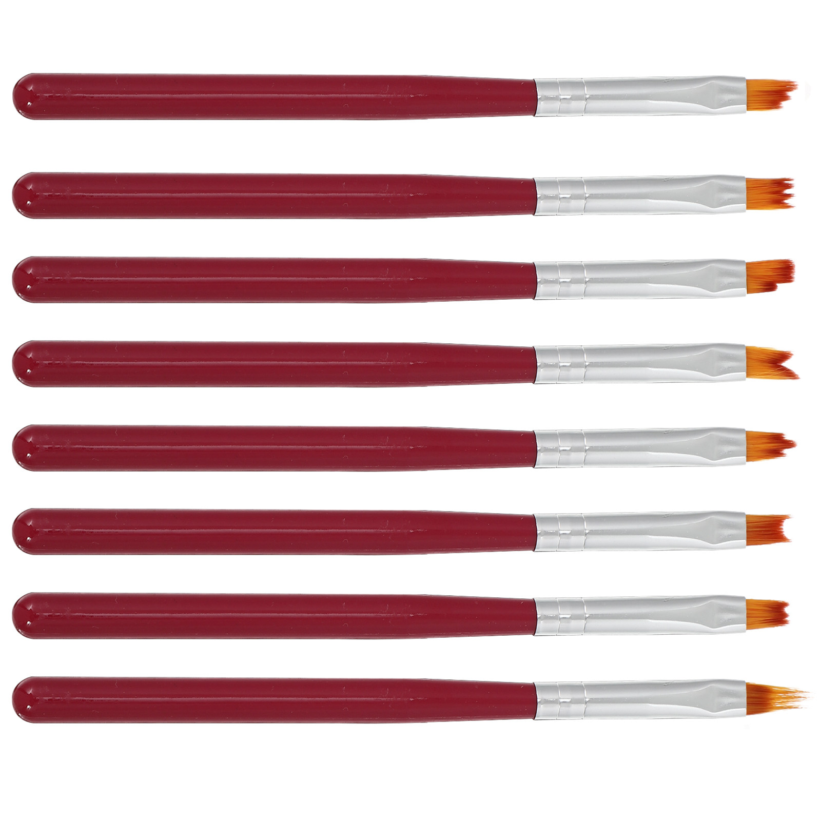 Brush Bristle Set - Набор из 8 кистей для нейл-арта